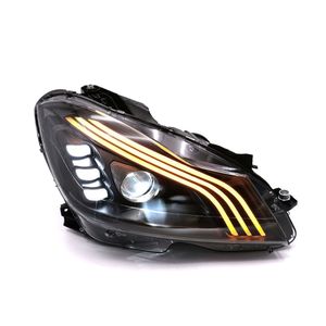 Автомобильные фары сигнал поворота дневные ходовые огни для Benz W204 Светодиодные фар 2011-2013 Передняя лампа C200 C260 C300 Аксессуары освещения
