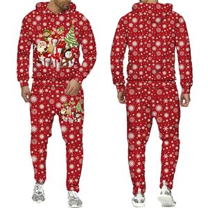 Men's Tracksuits New Year's Couple Outfits Christmas 3D Printing Fashion Women Plus Size S-7XL Harajuku 014