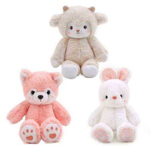 1PC 30 cm kreskówka urocza alpaca lis królik Peluche zabawka kawaii nadziewana miękka poduszka dla zwierząt do porodu dziecięcego prezent J220729