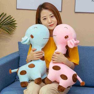 4070cm Kawaii Giraffe Plush Toy Stifted Beautiful Animal Plush Deer Cushion Home Decor Cususion Ldren Girls BirthdayXmas Gift J220729