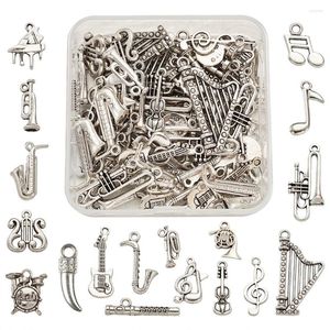 Pendant Necklaces 90pcs/Box Tibetan Style Pendants Music Note Shapes Charms For DIY Bracelets Jewelry Making Supplies Decoration