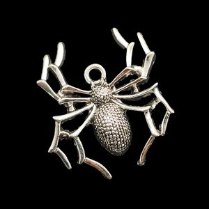 50 pezzi di ciondoli di ragno grandi per gioielli che producono artigianato fatto a mano antico a colori argento tibetani per collana di bracciale 35x32mm dh0606