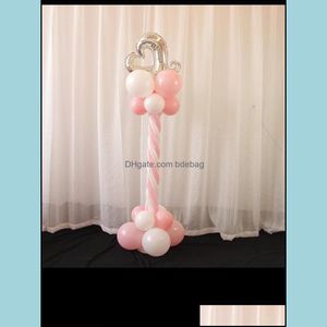 Decorazione per feste Decorazione per San Valentino Set di palloncini Forniture per matrimoni Colonna per film in alluminio Stella Ornamento a forma di cuore Stile 11Ry Ww Drop Dhstu