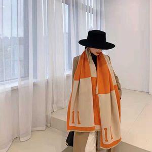 Hats Scarves Gloves Sets Winter Scarf Pashmina For Designers warm Scarfs Fashion Classic Women imitate Cashmere Wool Long Shawl Wrap