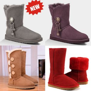 Australia Australian Classic Warm Boots 2022 Women Mini Half Snow Boot USA GS Winter Full fur Fluffy furry Satin Ankle Bootss Booties size 36-41