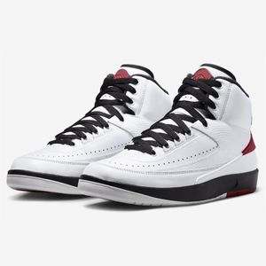 Authentic Retro OG 2 2s Chicago Basketball Shoes Sports Sneakers DX2454-106 Outdoor Mens White Varsity Red Black With Original Box