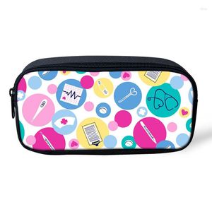 Cosmetic Bags Fashion Women Cases Makeup Cartoon Cute Print Kids Girls Pencil Children Pen Bag Student