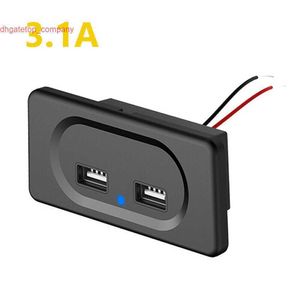 Carregamento de carro 12V-24V DC5V/3.1A 4.8A Dual USB Ports Charger Socket Auto Interior Modification Parts For Truck RV Vehicle Accessories