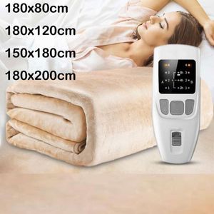 Blankets High Grade Warm Heater Velvet Electric Heating Blanket 4 Gear Temperature Timing Controller Room Pad Mat