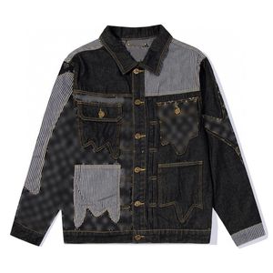 2022 Men designer Coats Jacket Denim Jacquard Color All letters embroidery joint paris long sleeve women black S-2XL
