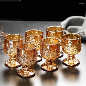 Wine Glasses 6PCSx50ML 1.7oz Household Lead Free Glass Luxury Cup Machine Made Liquor For Bar Party