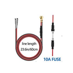 Cablaggio del cavo di installazione della presa USB per caricabatterie per auto Cavo USB per caricabatteria per auto da 60 cm Cavo di alimentazione 18AWG 10A Filo di rame con fusibile