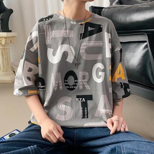 Men's T Shirts Men T-shirts Letter Print 2022 Camisetas Japanness High Street Hip Hop Shirt For Casual Sports Top Vintage Clothing