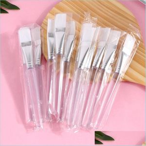 Andra hemträdgårdsmasker Sile Makeup Brush Transparent Rod Borsts Film Justering Scrub Man Made Fiber Beauty Parlor Soft päls 0 5DL DHLSA