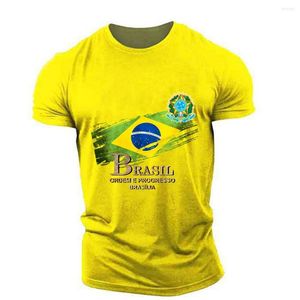 Magliette da uomo Camicia con bandiera del Brasile T-shirt da uomo Moda Uomo Donna Bambini Emblema nazionale Maglietta Hip Hop Tops T-shirt con stampa 3d Estate
