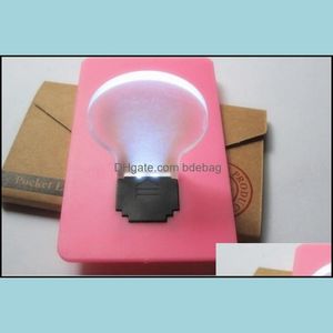 Decorazioni natalizie Lampada quadrata pieghevole per carte tascabili Flash sottile Mini carte LED Luce elegante forma Bb Luci a tema natalizio Glowi Dh5Eu