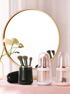 Skrzynki do przechowywania 2022 10 otworów makijaż szczotka organizator pędzla kurzu kosmetyczne kosmetyczne obudowa sypialnia próżność stolik łazienki stojak