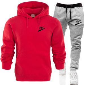 New Tracksuit Men Nasual Long Sleeve Mens Mens اثنين من هوديس سراويل مجموعة الهيب هوب أزياء الشارع الشارع الخريف مجموعات العلامة التجارية شعار طباعة