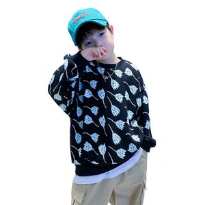 Strickjacke Jungen Gedruckt Sweatshirt Dicke Warme Pullover Mode Herbst Winter Koreanische Rundhals Gestrickte Top Kinder Kleidung 414 Jahre 221125