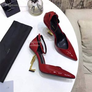 Toppkvalitet kl￤nningskor designer l￤der h￶ga klackar stilfulla kvinnor br￶llopsfest sexig h￤l sandaler kvinna pumpar gfaw