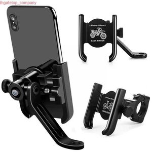 Supporto universale per telefono per bici in metallo per auto Specchio per bicicletta in lega di alluminio Supporto per telefono cellulare Supporto per manubrio per bici da moto