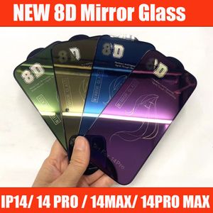 8d Beauty Mirror Tempered Glass Phone Screen Protector för iPhone Pro Max X Xs XR S Plus Samsung Huawei