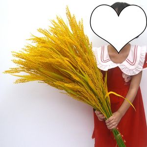 Dekorative Blumen, künstliche Pflanzen, Kunststoff, Weizenährenblätter, für Wohnzimmer, Outdoor, Garten, Heimdekoration, Zubehör, DIY-Fake-Po-Requisiten