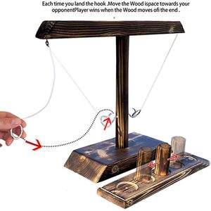 Nowe gry Rzut pierścieniem dla dzieci Dorośli Strona główna Picie Fastpaced Handheld Drewniana deska S Ladder Bundle Outdoor Bars 221125