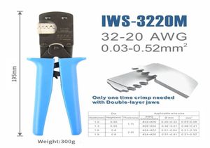 IWS3220 Narzędzie do zaciskania dla JST DUPONT Terminals Mini ręczne szczypce zaciskane dla wąskich złącza Pins 00305mm2 AWG 3220 Y