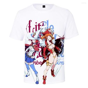 Men's T Shirts 2022 Little Witch Academia Anime T-shirts Women Men 3D O-Neck Short Sleeve Tshirts Summer Casual Streetwear Clothes