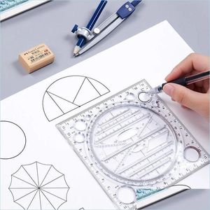 Other Office School Supplies Office School D Tool Mtifunctional Ding Rer Angle And Circle Maker Mathematical Geometry Template 878 Dhlt9