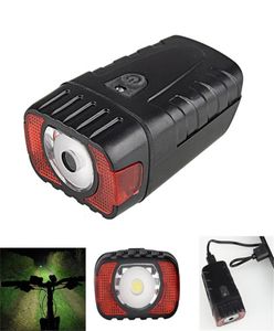 XPGS LED 850lm 4 -lägen Smart Bike Light Sensor USB Waterproof Camping Bicycle Cycling Motorcykel Torch Lantern Lamp Portable Lante