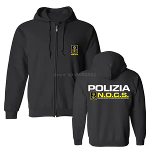 Heren Hoodies Heren sweatshirts NOCS Italië Tactische eenheid Swat Teller terrorist Speciale kracht Hoodie Men Hooded Sweatshirt Fleece