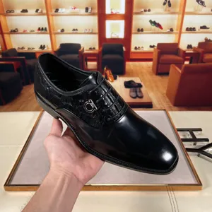 2023 Men Dress Shoes Brand Designer Outdoor Casual Flats Male Lace Up Genunie Leather Party Wedding Oxfords Size 38-44