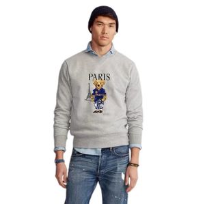 men's coat polos men's bear sweater and sweatshirt European and American autumn winter long-sleeved casual plus size print fashion 1s-2XL