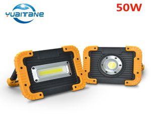 Portabel Spotlight LED -arbetsljus USB -laddningsbar inbyggd 50W COB LAWLIGHT SÖKLIGHT Vattentät för Outdoot Lighting Lantern