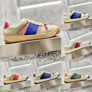 Designerschuhe Sneakers Freizeitschuhe Beige Butter Dirty Running Retro Rot-Grün Netzstreifen Luxurys zweifarbige Gummisohlen klassisch neu