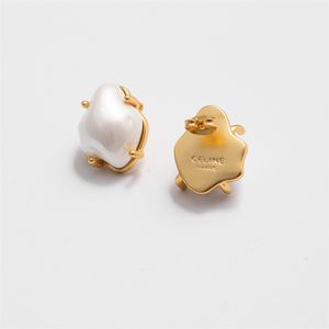 Women Designer Stud örhängen Celi Triomphe Cotton Pearls Retro Frosted Engagement Smycken