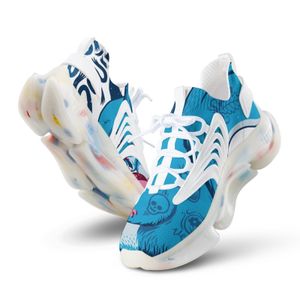 Sapatos casuais de esportes de basquete personalizados elásticos e confortáveis ​​com tecelão de mosca leve e sapatos respiráveis ​​Branco B30 Tênis tênis 38-46