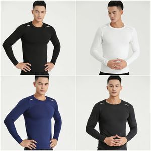 LU LU LEMONS Roupa masculina de ioga Roupas de ginástica Exercício Fiess Wear Sportwear Trem Corrida Camisas elásticas de manga comprida Tops ao ar livre Roupas de secagem rápida Exercício F