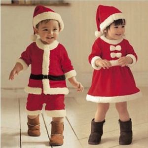 Set di abbigliamento Natale Baby Babbo Natale Costume Cosplay Ragazzi Ragazze 34 Vestiti manica Toddler Kids Dress Bambini per 18 anni 221125