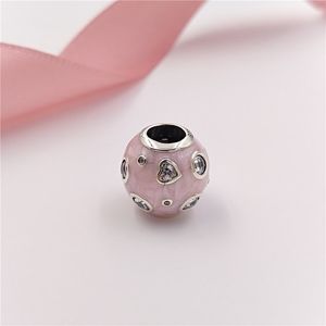 Frühlingskollektion 925 Sterling Silber Perlen Perlglanz Pink Dreams Charm Passend für europäische Pandora-Schmuckarmbänder Halskette 797033EN153 AnnaJewel