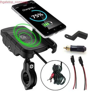 Araba 12V Motosiklet Telefon Qi Hızlı Şarj Kablosuz Şarj Aracısı Braket Tutucu Montaj İPhone XS MAX XR X 8 SAMSUNG HUAWEI XIAOMI