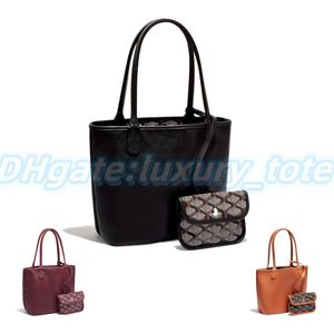 Damen Herren Mini doppelseitige Shopper-Shop-Tasche Anjou Designer-Mode-Schultertasche Luxurys Leder Cross Body Strand-Pochette-Handtasche Mit Münzgeldbörse Clutch Duffle Bag