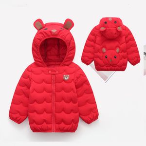 Down Coat Kış Ceket Karikatür Baskılı Kapşonlu Sıcak Ceketler Ceket Kalınlaştırılmış 15 Yıllık Bebe Moda Yüksek Kaliteli Çocuk Giysileri 221125