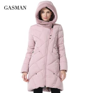 Damen Daunenparkas GASMAN Winterkollektion Markenmode Dicke Biojacken Kapuzenmäntel Plus Größe 5XL 6XL 1702 221125