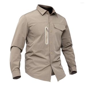 Camisas casuais masculinas História de Xangai Militares Táticos Camise