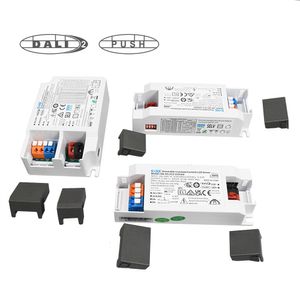 DALI-2 DT6 Driver 240V LED Lighting Transformers 1-100% Soft Dimming pushDIM 40W External DIP-switch Screw-free Cover for Indoor Lighting