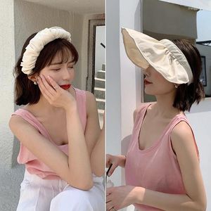 Berets Summer Shell Sunshade Hat Ochrona UV Dual Użyj Hair Hoop Kobiety puste najlepsze wizje koci