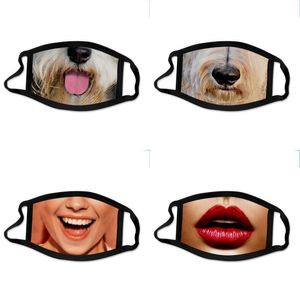 Máscaras de grife máscara de cães de animais imprimidos face engraçado Er gato moda escudo máscaras reutilizáveis ​​à prova de poeira para homens e mulheres 15 j2 d dhdxr